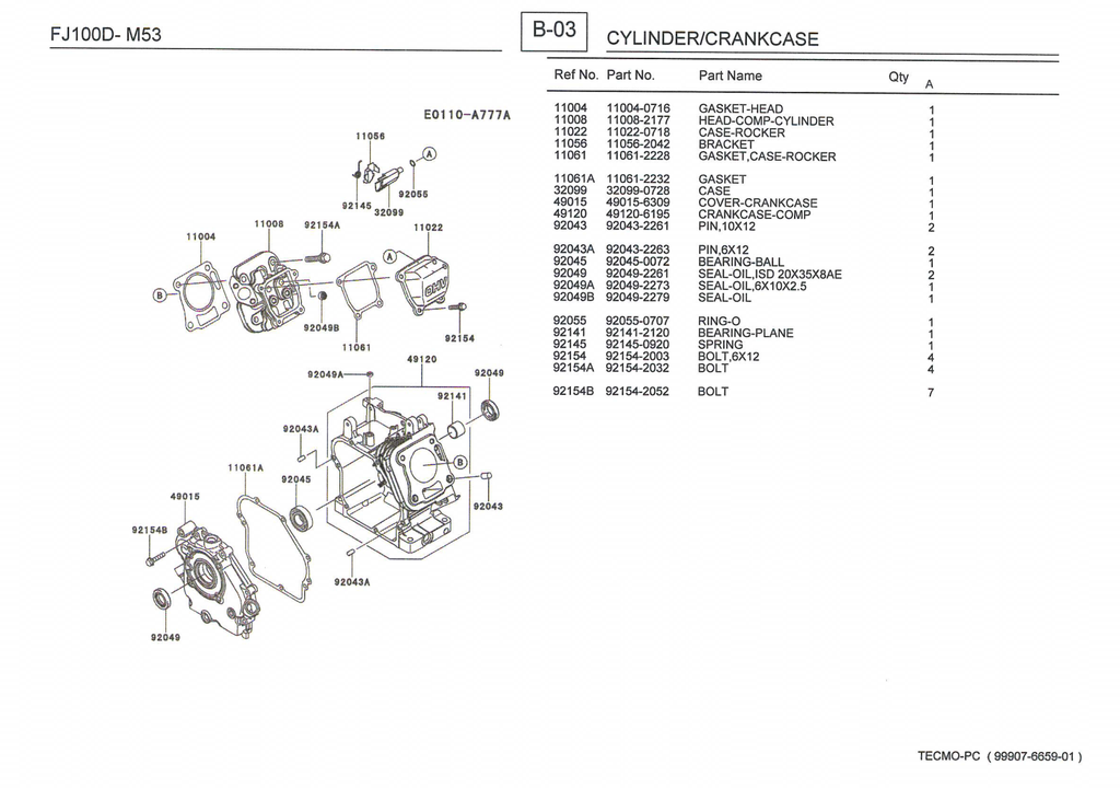 Kawasaki FJ100D Engine Manual FJ Series Service Repair Shop Parts Owner Operator Instant Download