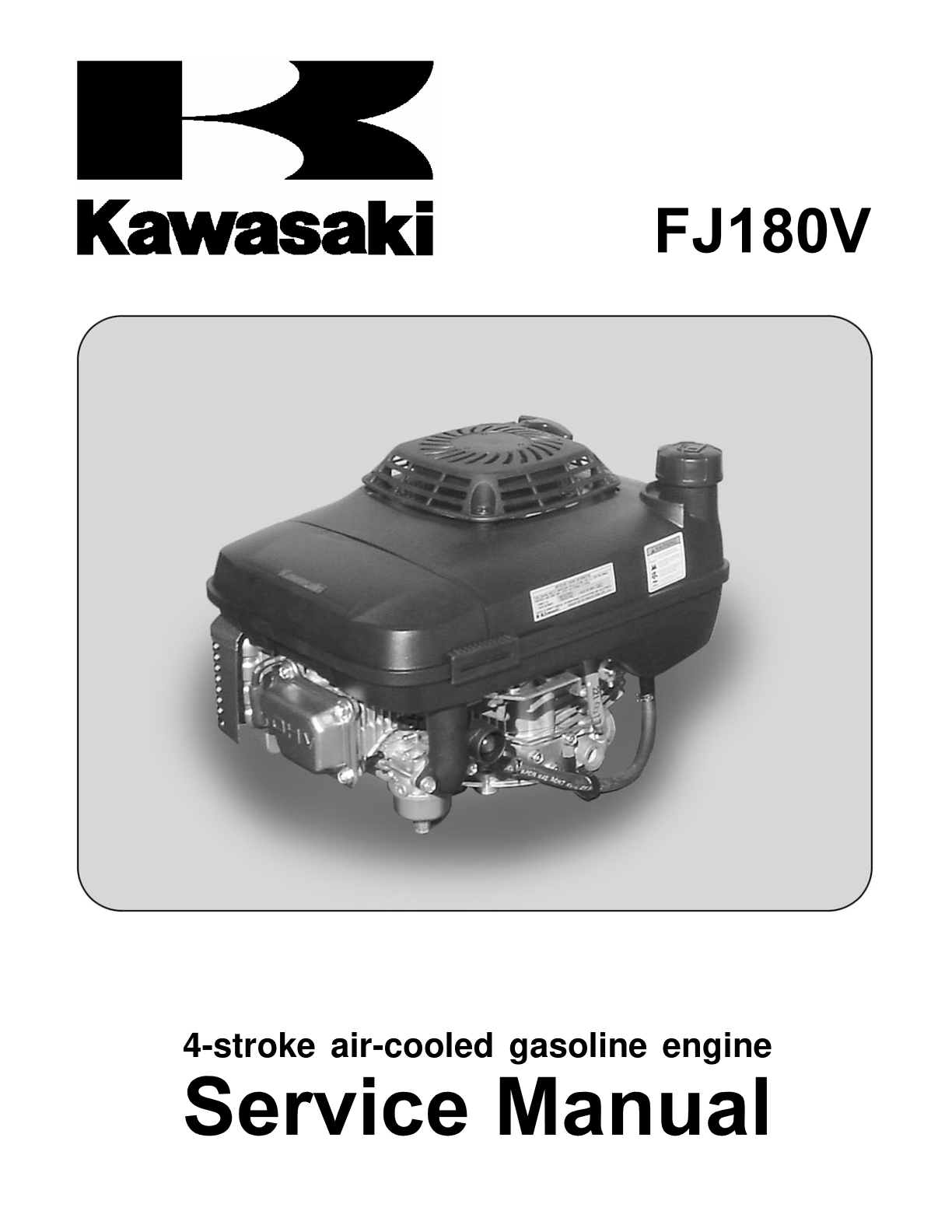 Kawasaki FJ180V Engine Manual FJ Series Service Repair Shop Parts Owner Operator Instant Download