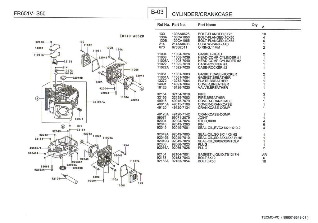 Kawasaki FR651V Engine Manual FR Series Service Repair Shop Parts Owner Operator Instant Download