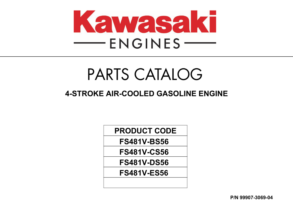 Kawasaki FS481V Engine Manual FS Series Service Repair Shop Parts Owner Operator Instant Download