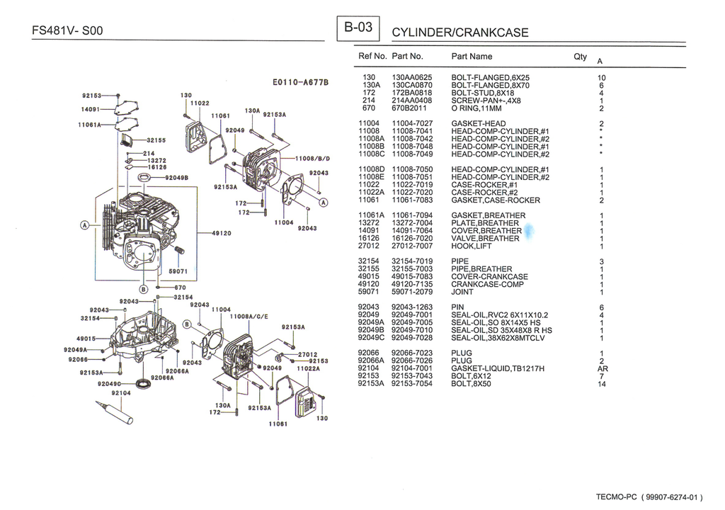 Kawasaki FS481V Engine Manual FS Series Service Repair Shop Parts Owner Operator Instant Download