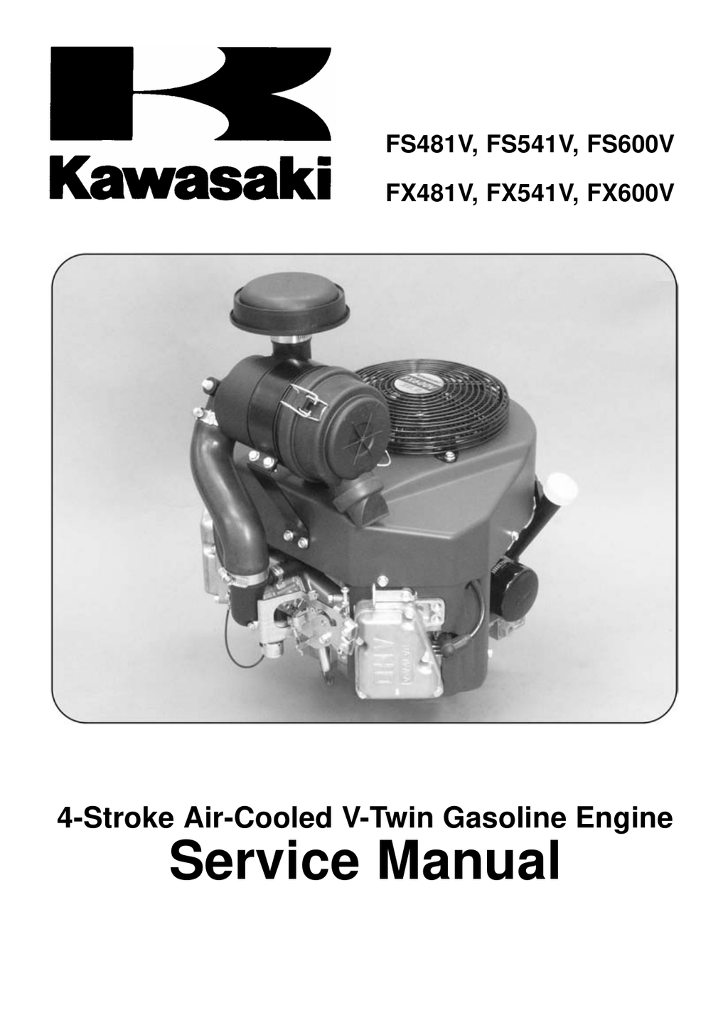 Kawasaki FS541V Engine Manual FS Series Service Repair Shop Parts Owner Operator Instant Download