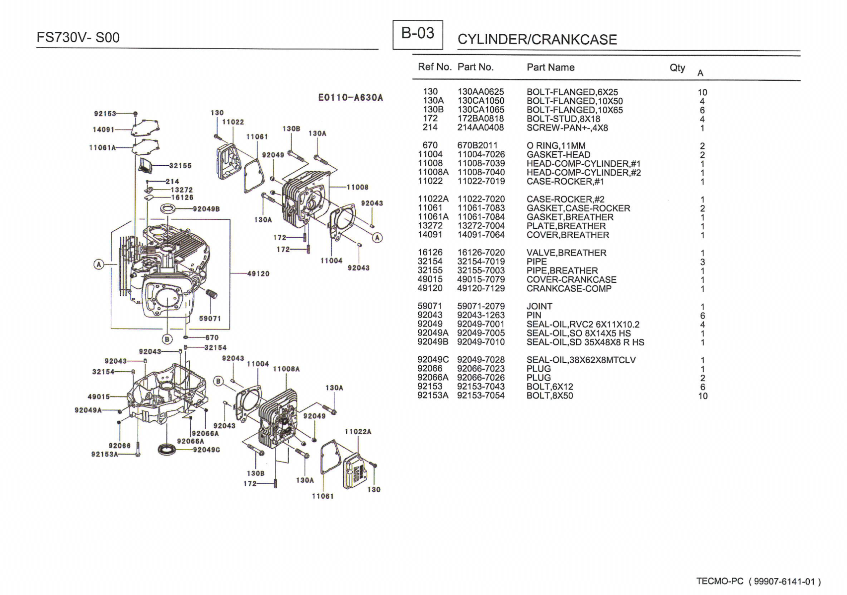 Kawasaki FS730V Engine Manual FS Series Service Repair Shop Parts Owner Operator Instant Download