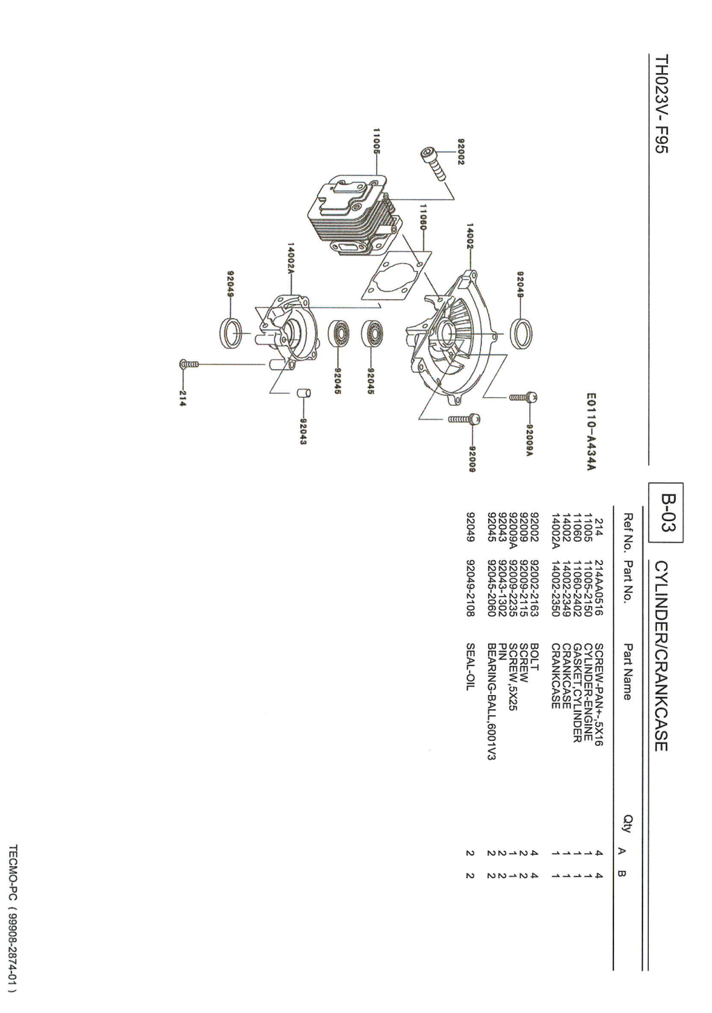 Kawasaki TH023V Engine Manual TH Series Service Repair Shop Parts Owner Operator Instant Download