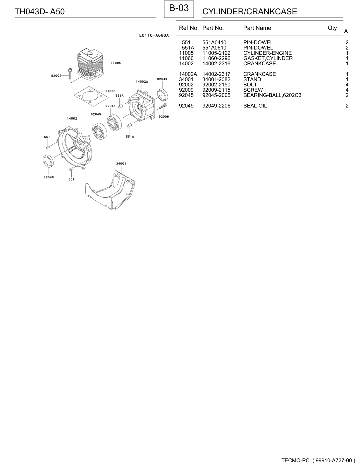 Kawasaki TH043D Engine Manual TH Series Service Repair Shop Parts Owner Operator Instant Download