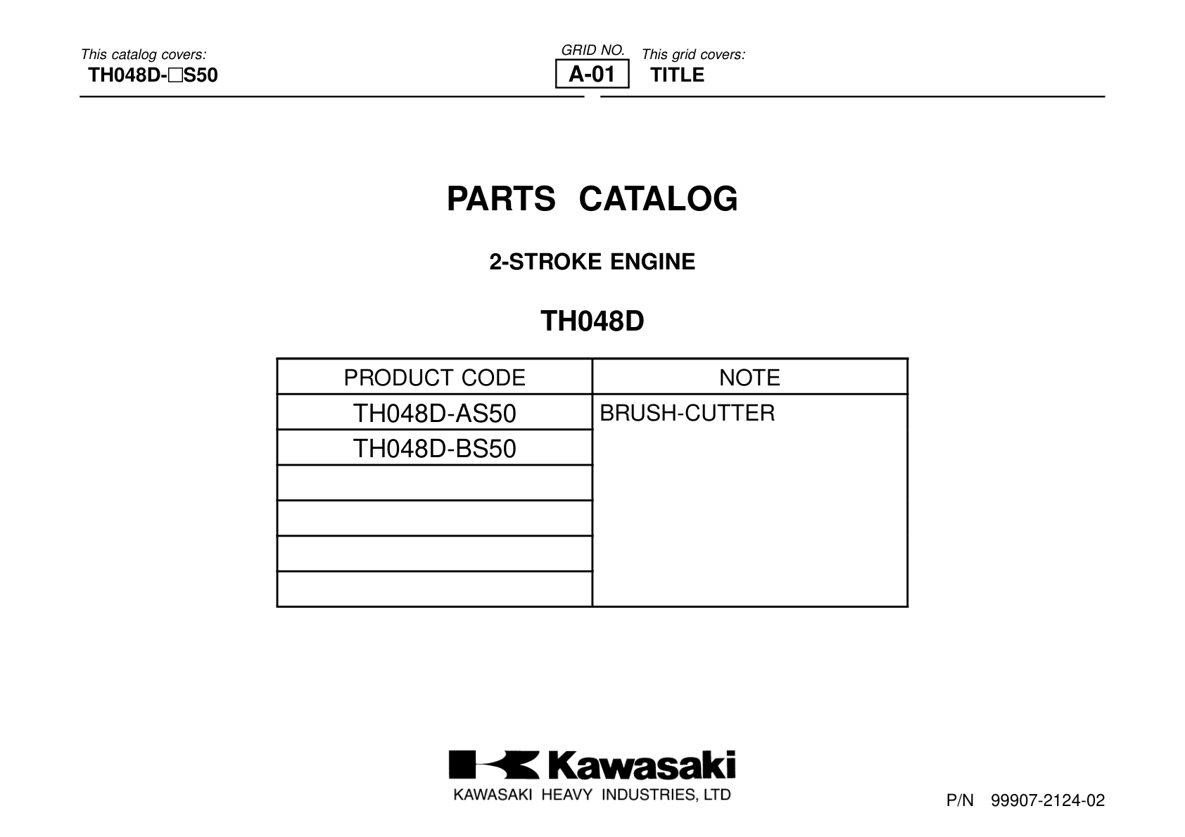 Kawasaki TH048D Engine Manual TH Series Service Repair Shop Parts Owner Operator Instant Download
