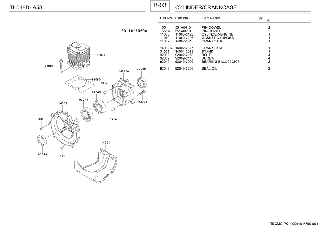 Kawasaki TH048D Engine Manual TH Series Service Repair Shop Parts Owner Operator Instant Download