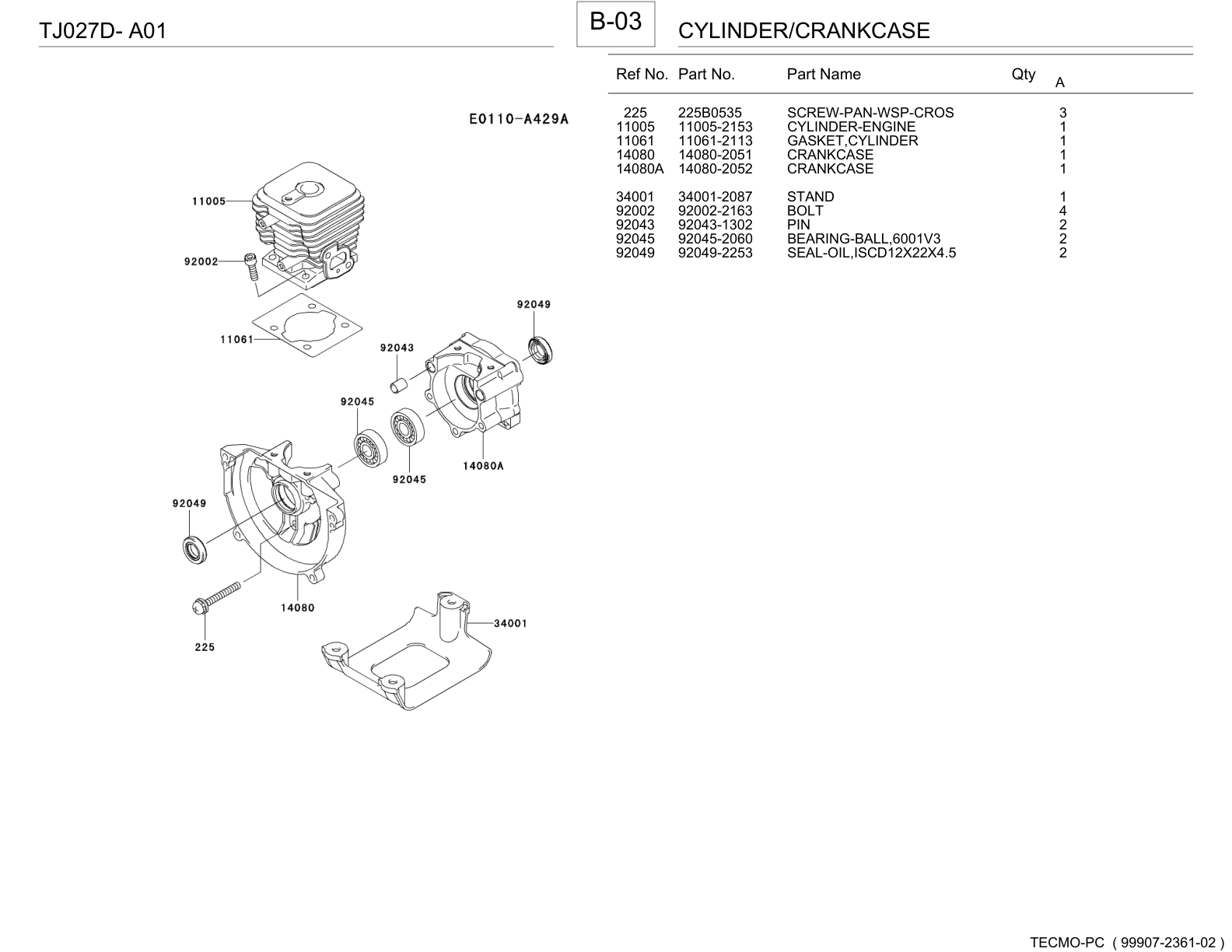 Kawasaki TJ027D Engine Manual TJ Series Service Repair Shop Parts Owner Operator Instant Download