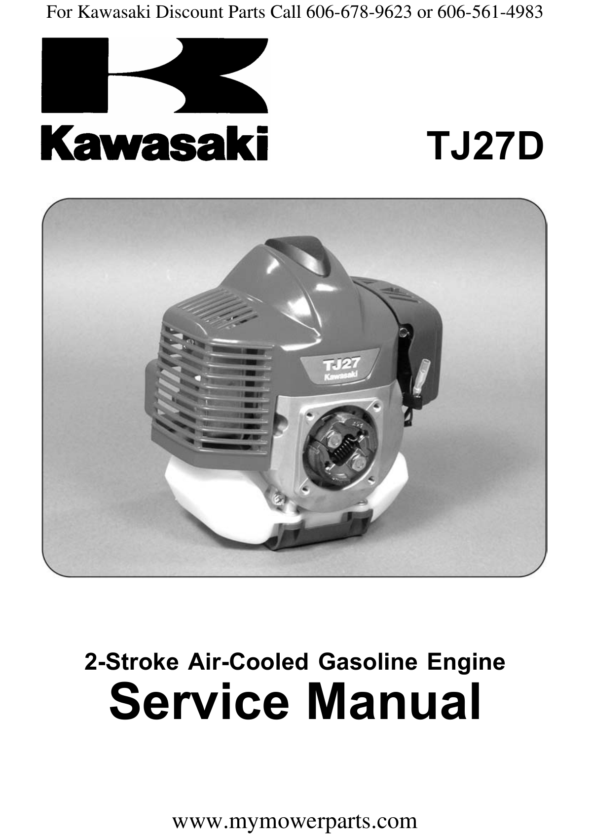 Kawasaki TJ027D Engine Manual TJ Series Service Repair Shop Parts Owner Operator Instant Download