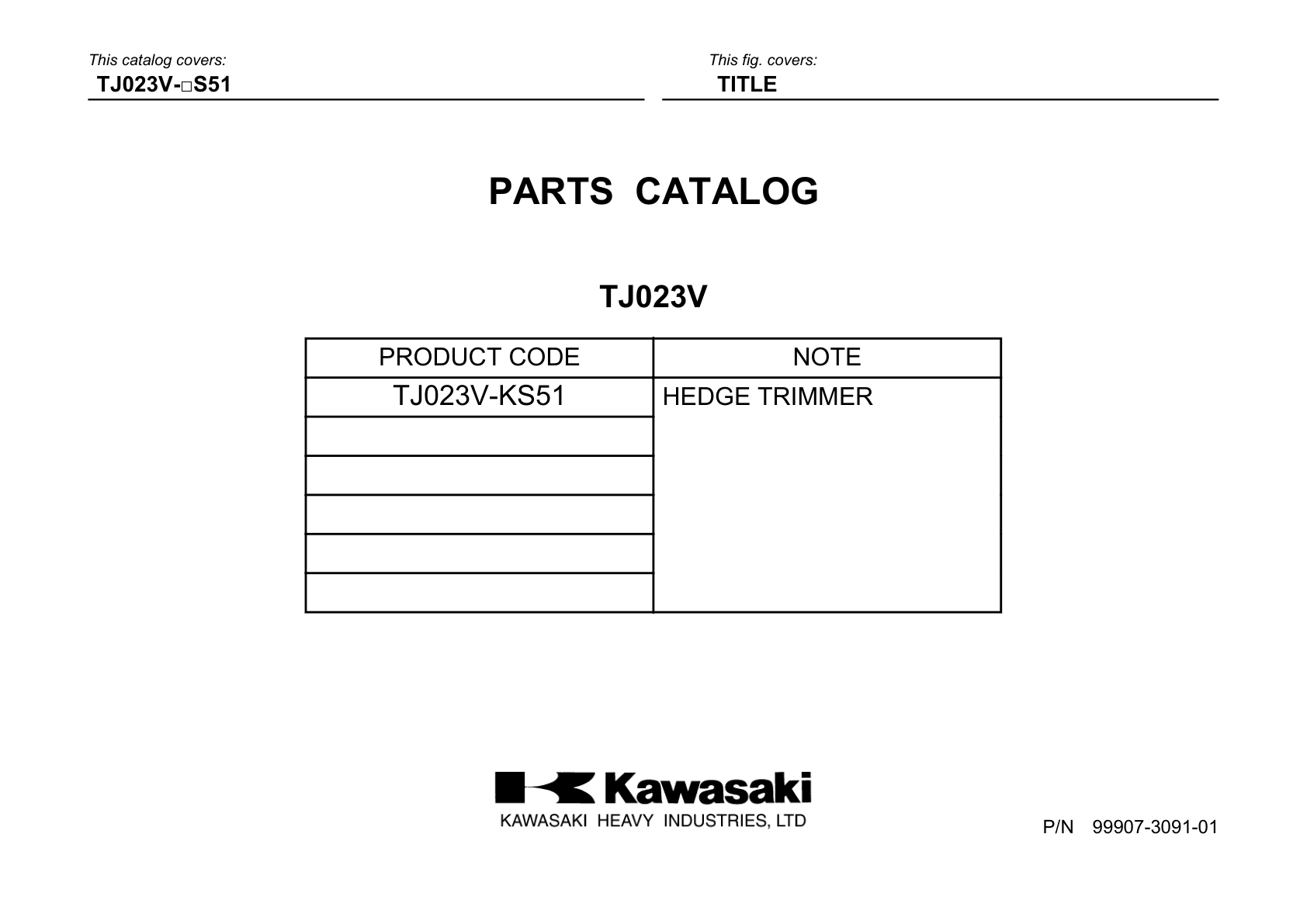 Kawasaki TJ23V Engine Manual TJ Series Service Repair Shop Parts Owner Operator Instant Download