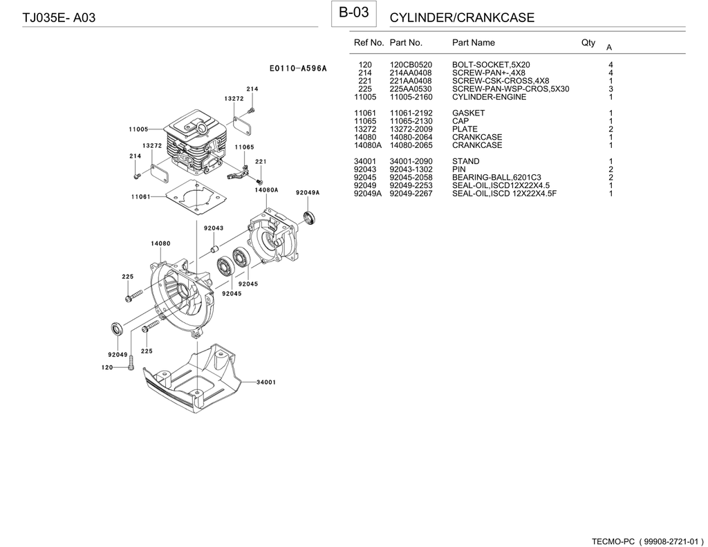 Kawasaki TJ35E Engine Manual TJ Series Service Repair Shop Parts Owner Operator Instant Download
