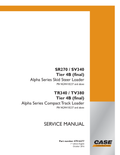 Skid Steer Case SV340 Service Shop Repair Manual PDF Instant Download